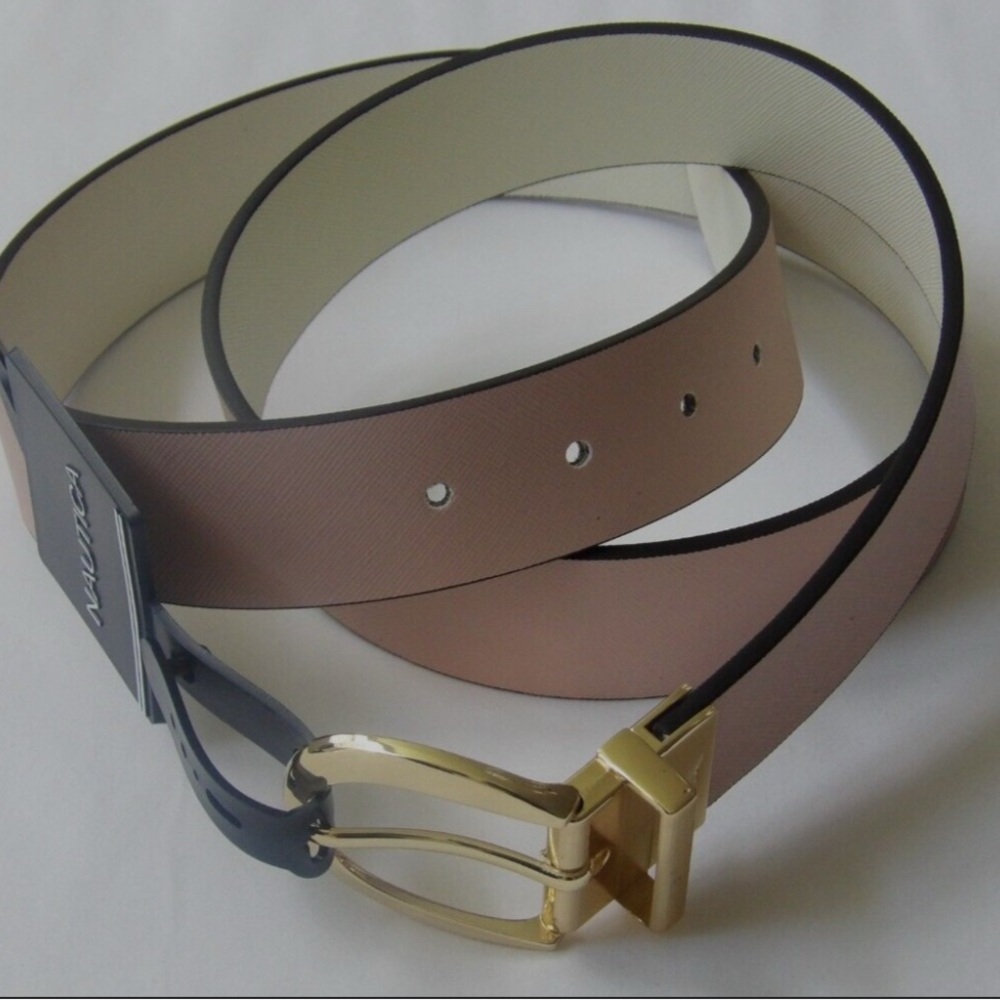 Nautica Women's Belt in Tan and Gold
